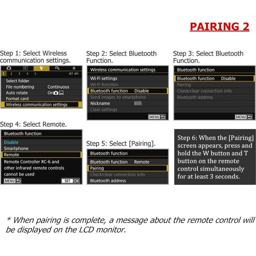 Control Remoto Inalámbrico PHOLSY BR-E1D para Canon