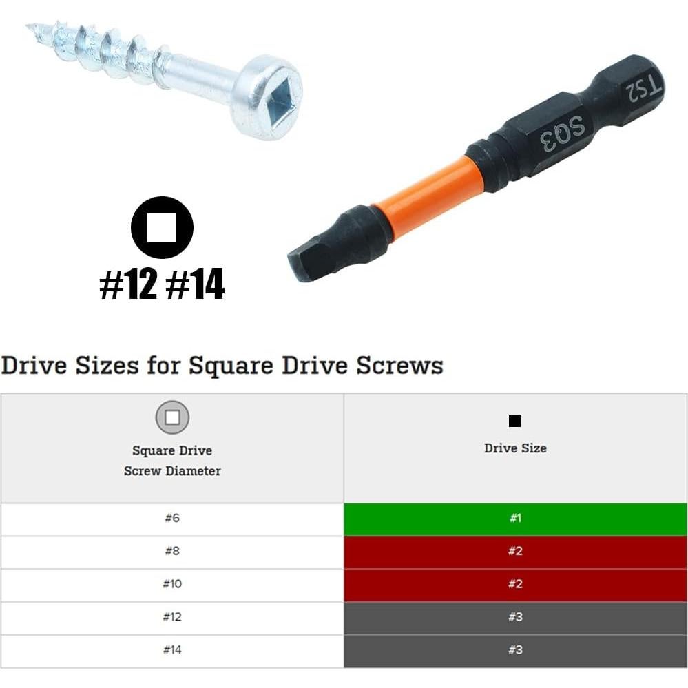 Puntas de Conductor Cuadradas AUTOTOOLHOME 10 Piezas 5.08 cm