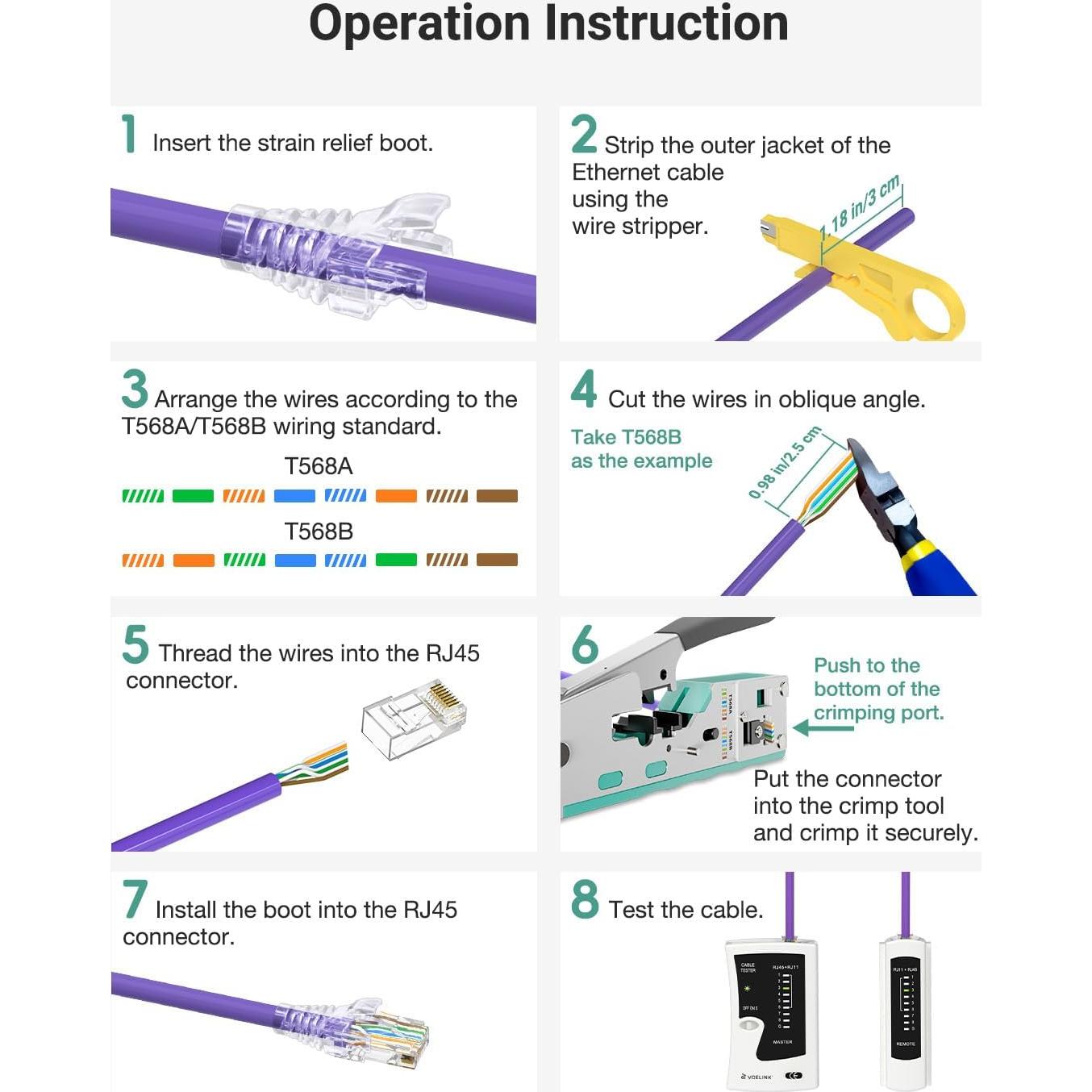 Crimpadora RJ45 VCELINK Ajustable para CAT5/CAT6/CAT7 Verde