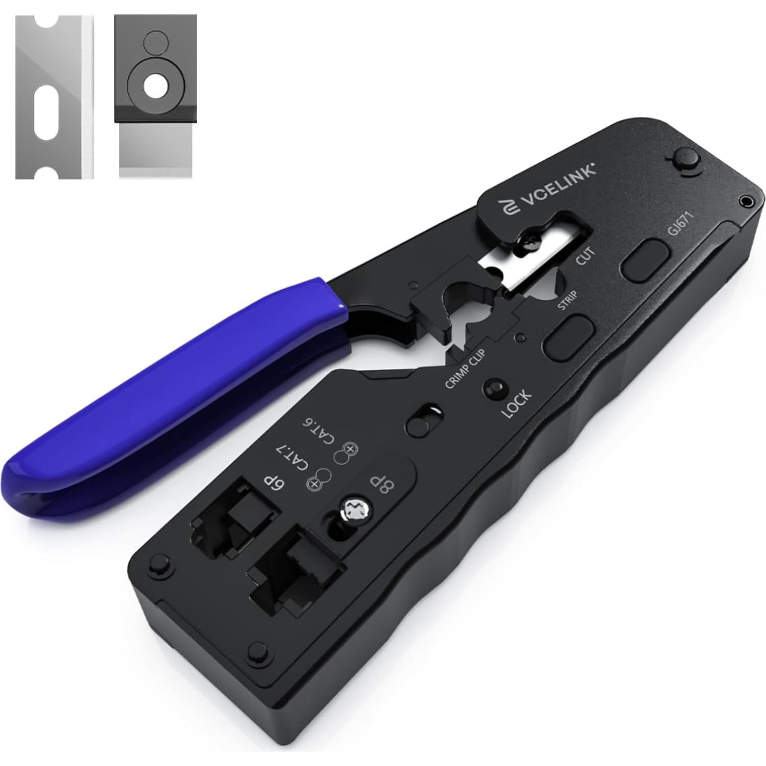 Crimpadora RJ45 VCELINK Todo en Uno para Conectores CAT5e a CAT7