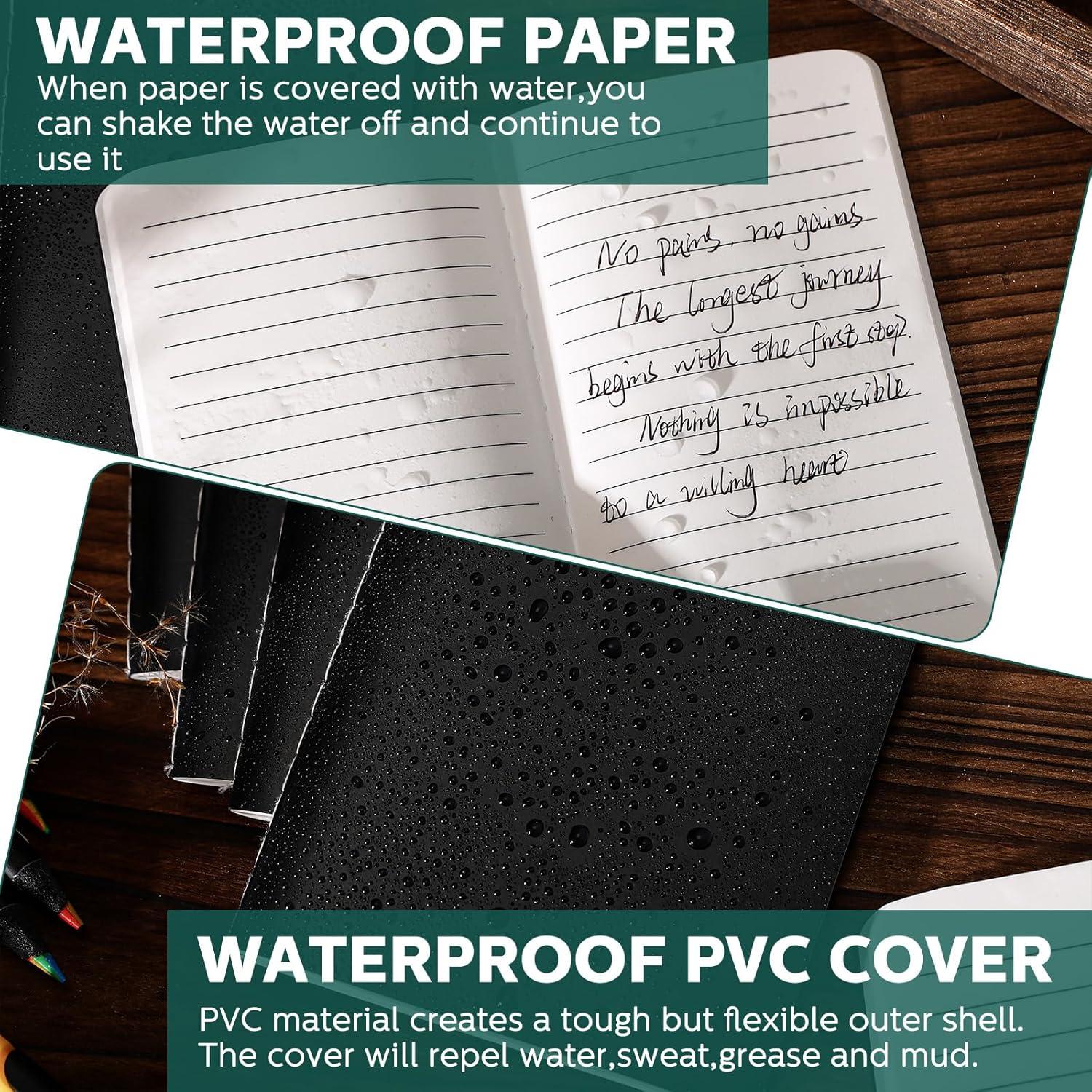 Cuadernos Impermeables Seajan 10 Pzs 9 x 14 cm Negro