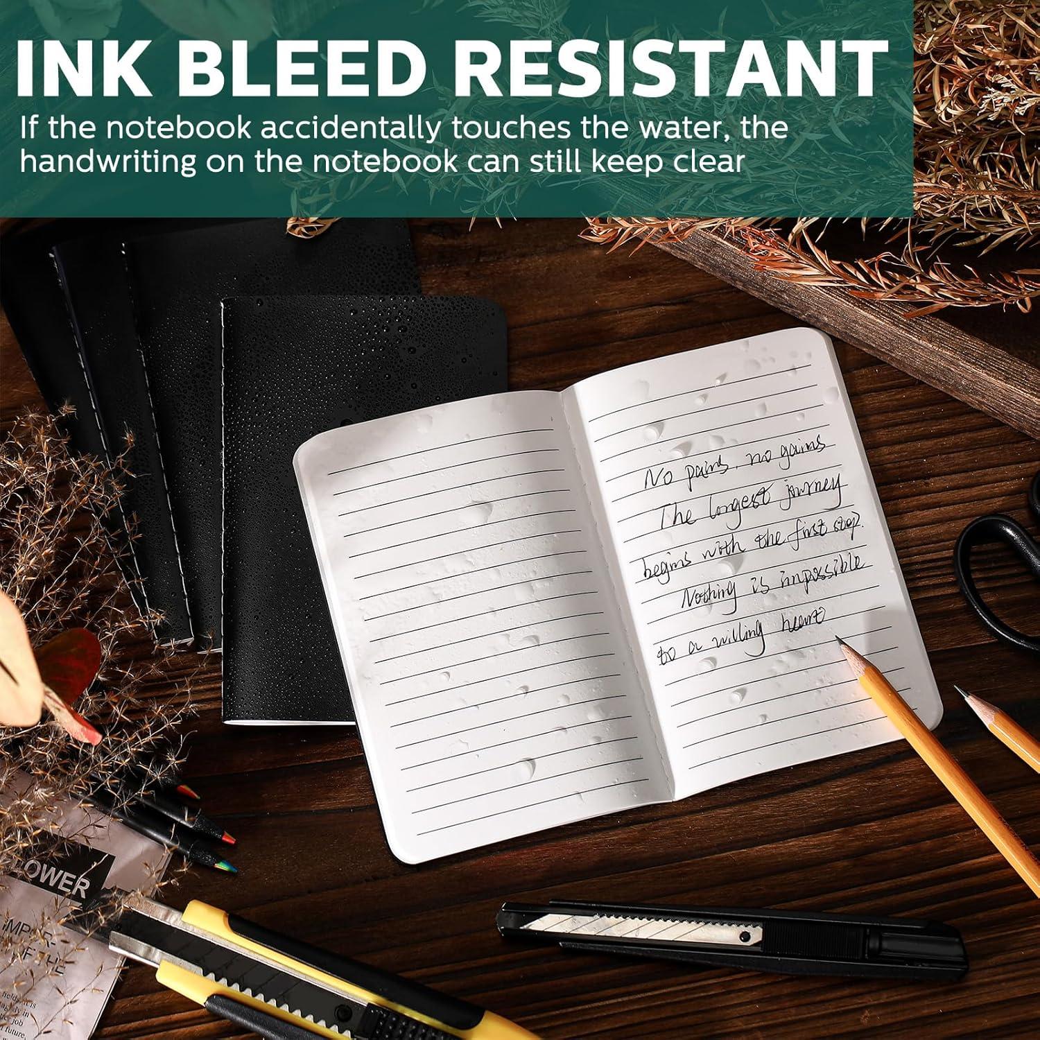 Cuadernos Impermeables Seajan 10 Pzs 9 x 14 cm Negro