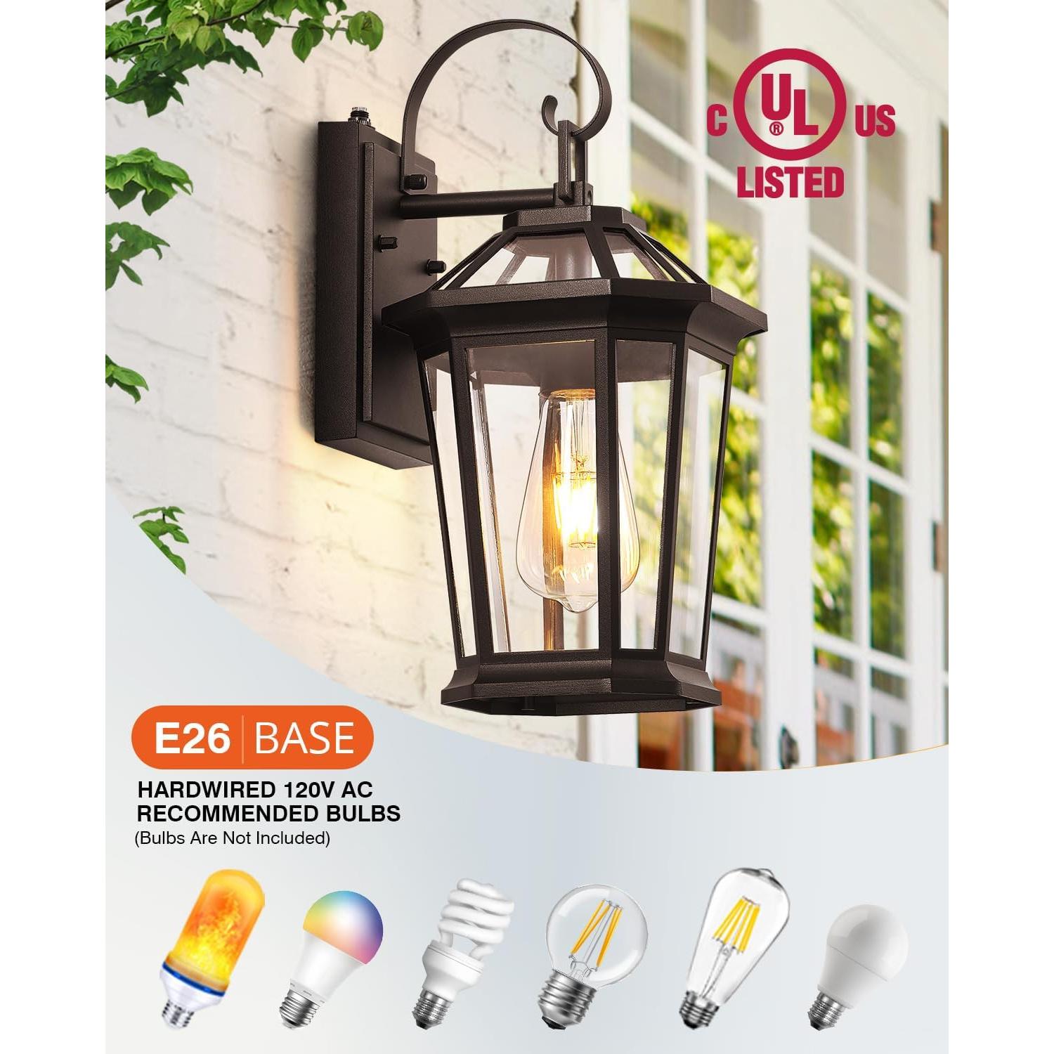 Aplique de Pared Exterior VIANIS Bronce Aceitado Dusk to Dawn