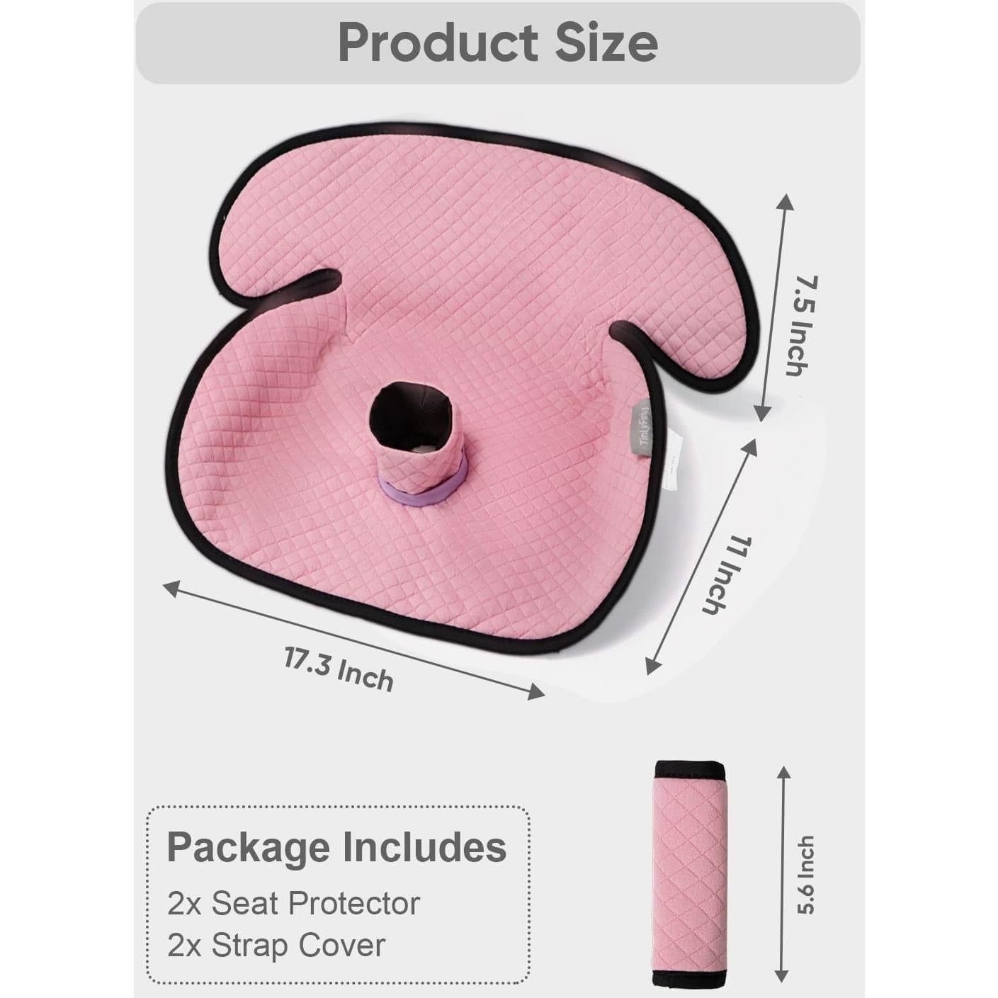 Protector de Asiento de Coche TinlyFinly Rosa 2 Paquete Impermeable