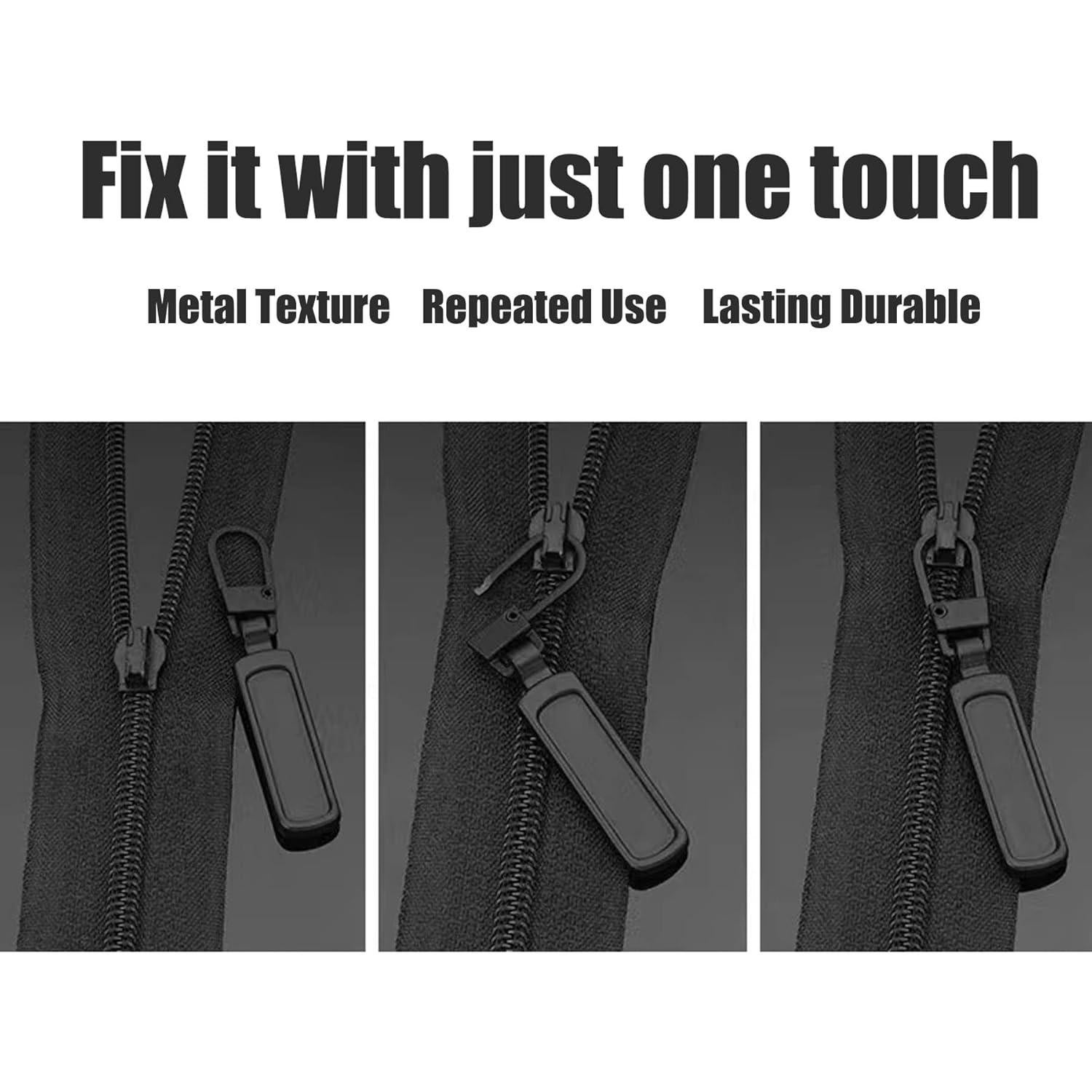 Tiradores de cremallera YZSFIRM - 10 piezas metálicas negras