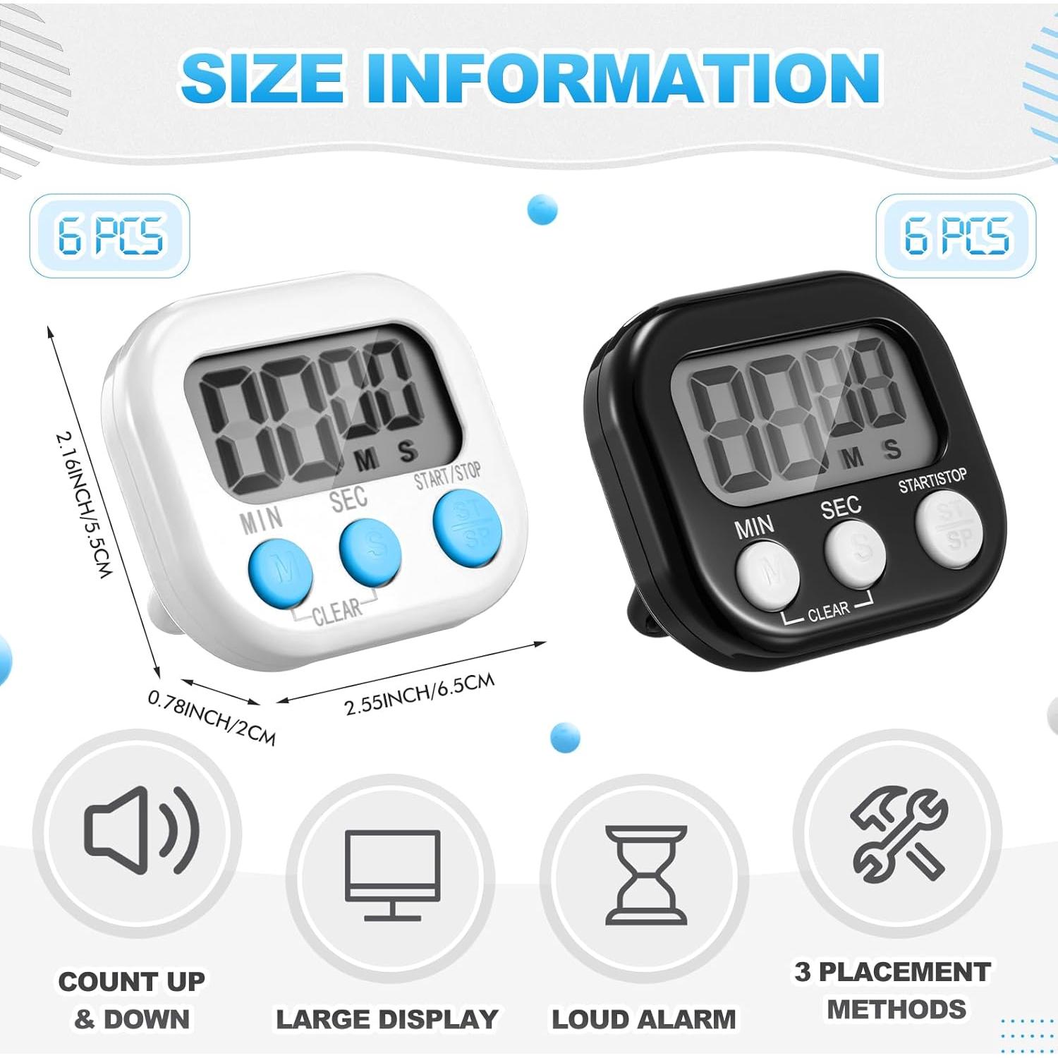 Temporizador Digital de Cocina Xuhal - 12 Piezas Magnéticos