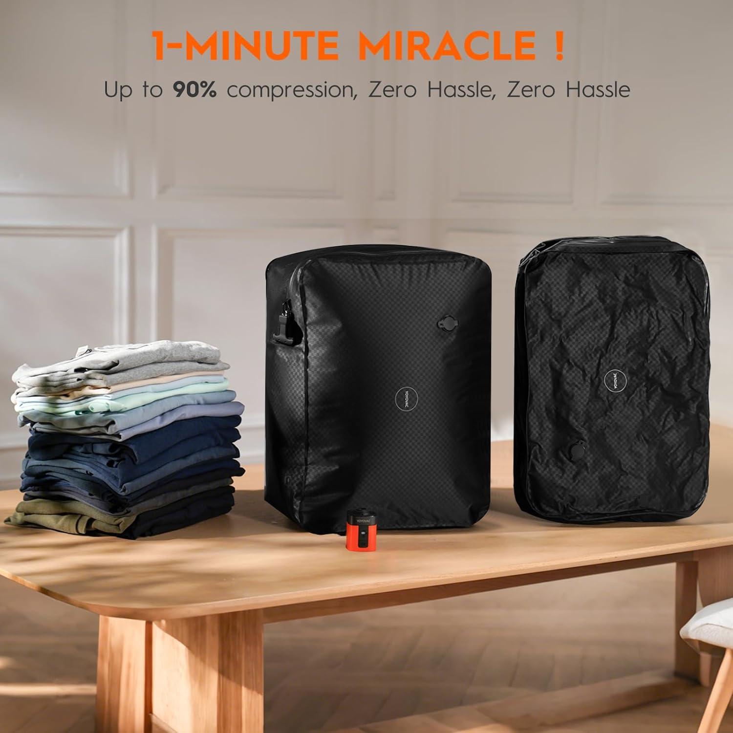 Bolsas de Compresión al Vacío YoYovac con Bomba Inalámbrica