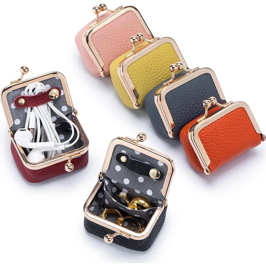 Caja de Joyería de Viaje Worzwin de Cuero Genuino Negra