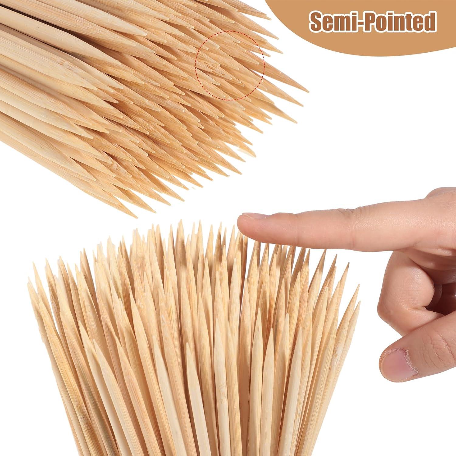 150 Palitos de Bambú 40 cm WSICSE para Barbacoa y Manualidades