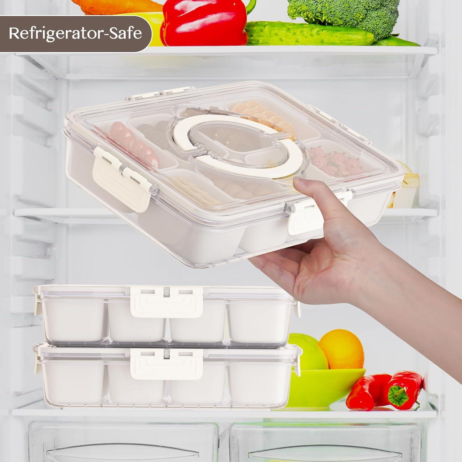 Contenedor Snackle Box Dunruz 8 Compartimentos 4.5L Transparente