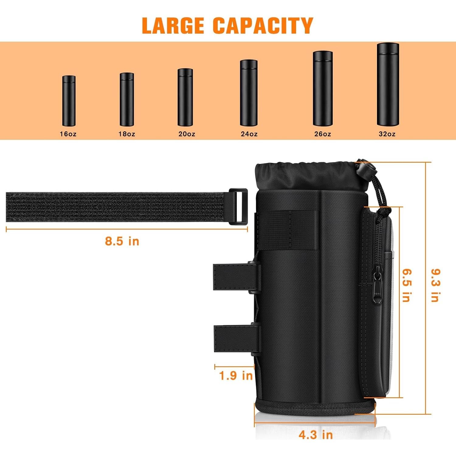 Soporte para Taza FINPAC GCAB Universal para Bicicleta - Negro