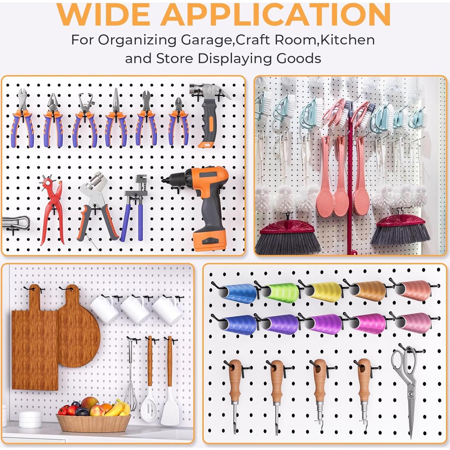 Ganchos de Tablero de Clavos INCLY 50 Unidades 5 cm Metal Negro