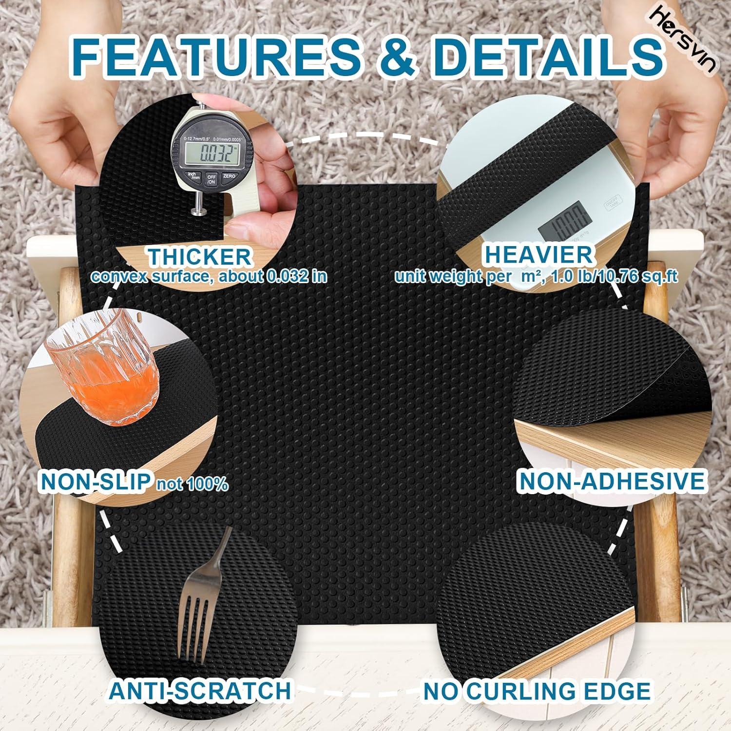 Forro de estantería Hersvin 30.48 cm x 6.096 m Punto Negro