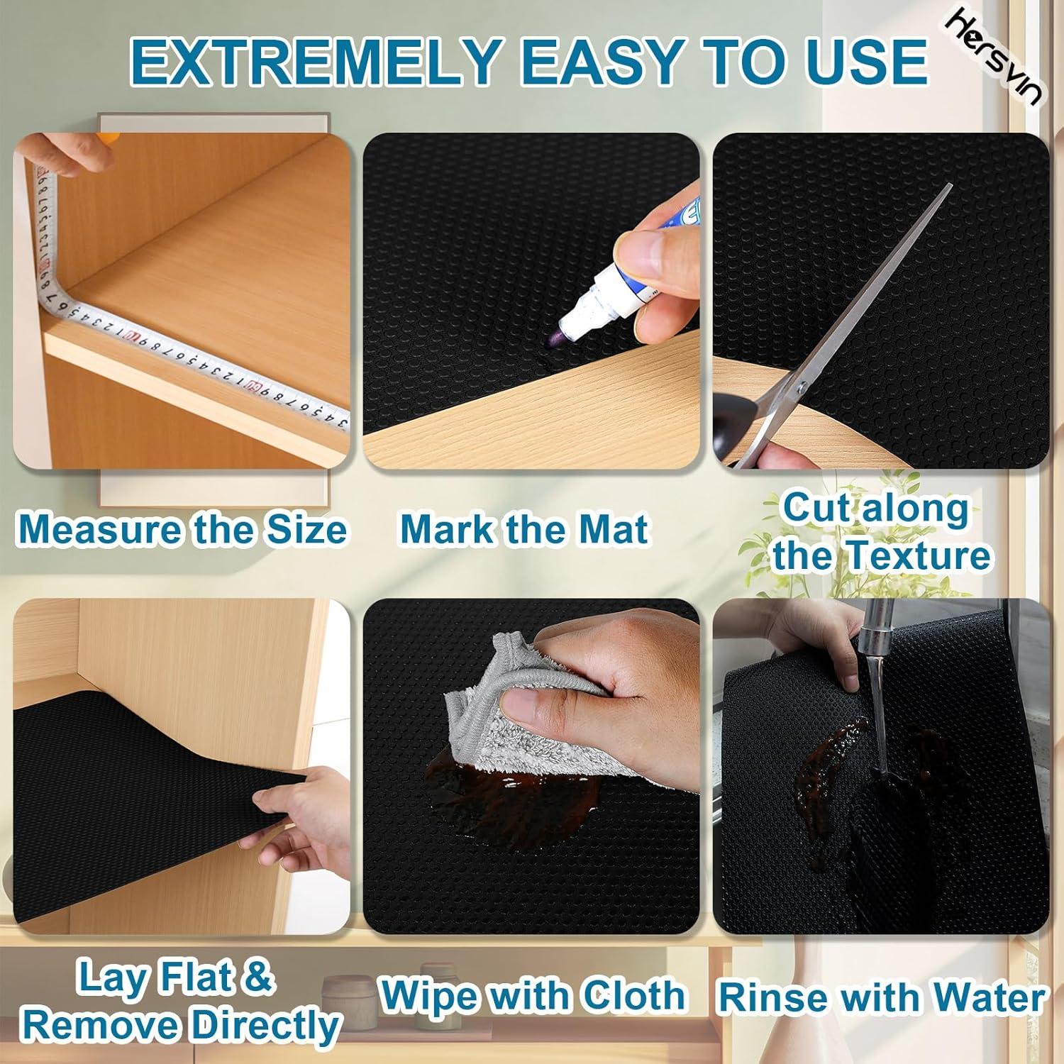 Forro de estantería Hersvin 30.48 cm x 6.096 m Punto Negro