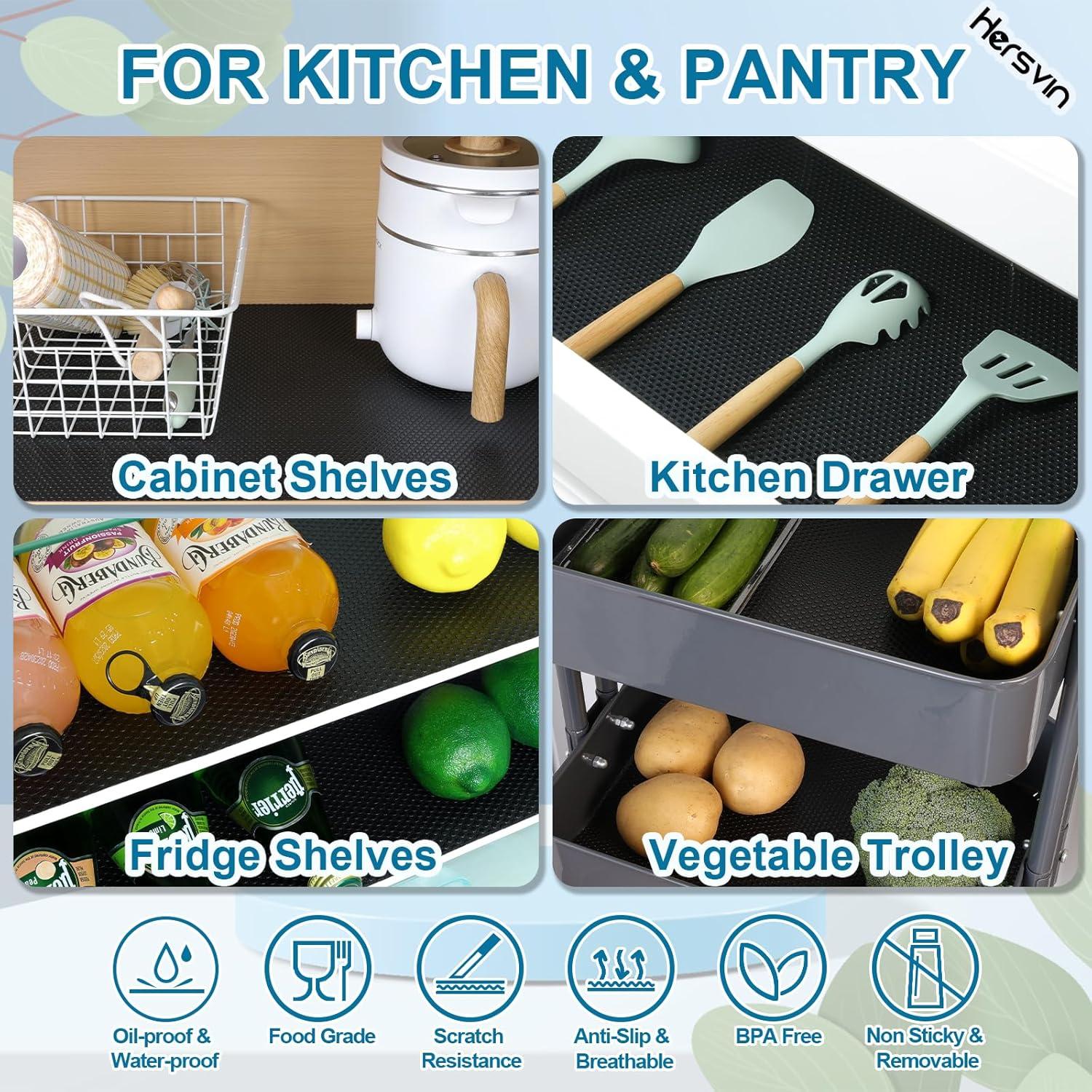 Forro de estantería Hersvin 30.48 cm x 6.096 m Punto Negro