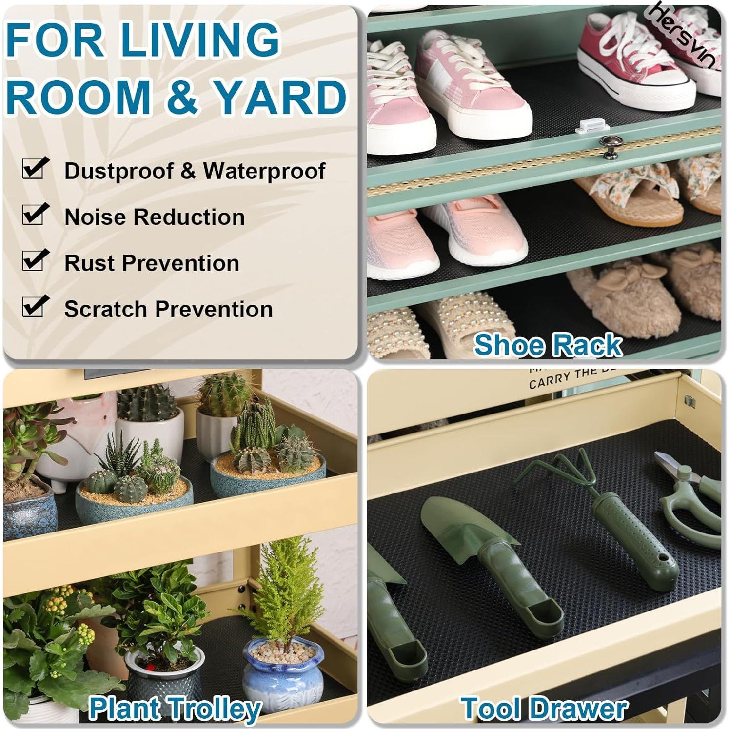 Forro de estantería Hersvin 30.48 cm x 6.096 m Punto Negro