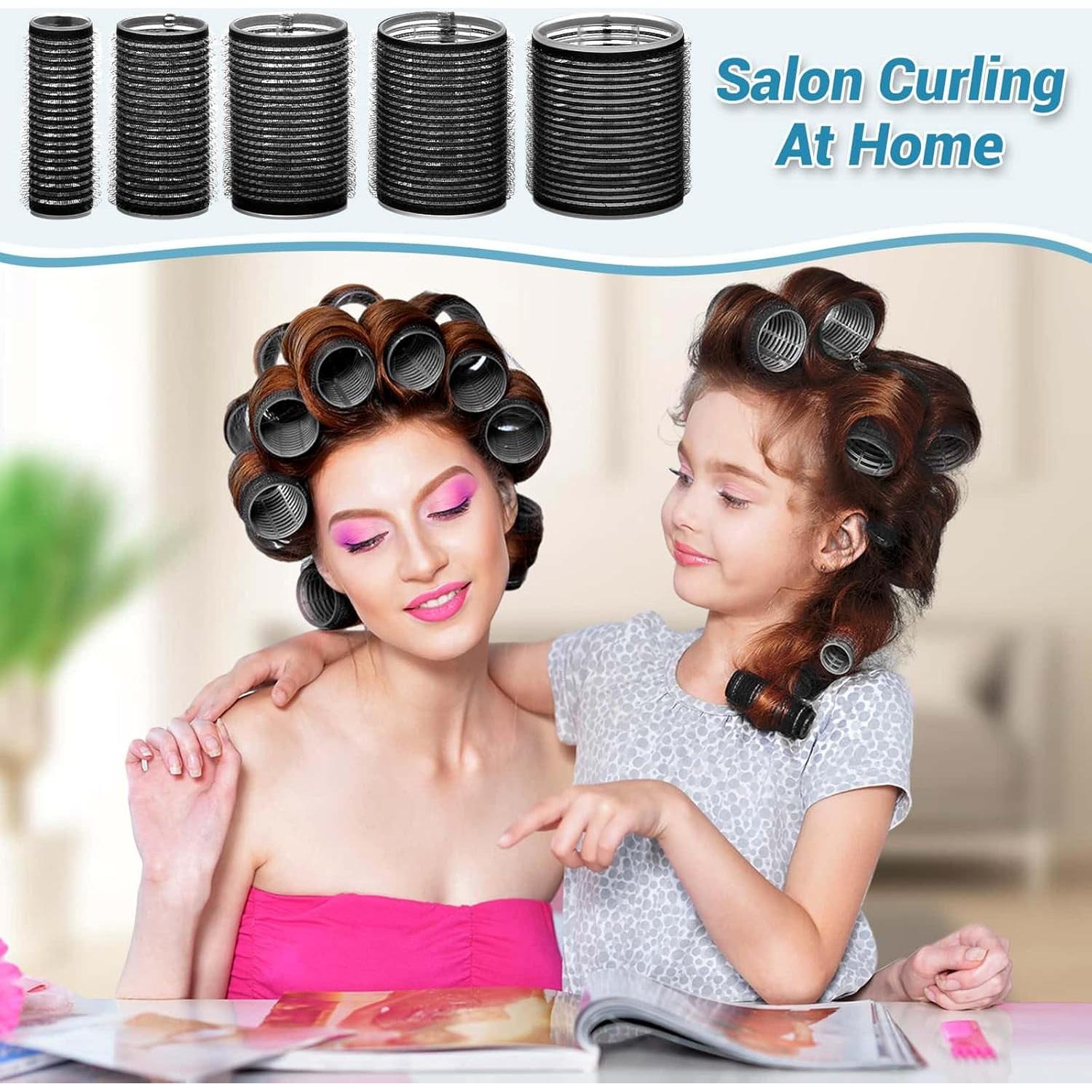 Juego de Rulos para Cabello Audab 56 Piezas con Clips y Bolsa