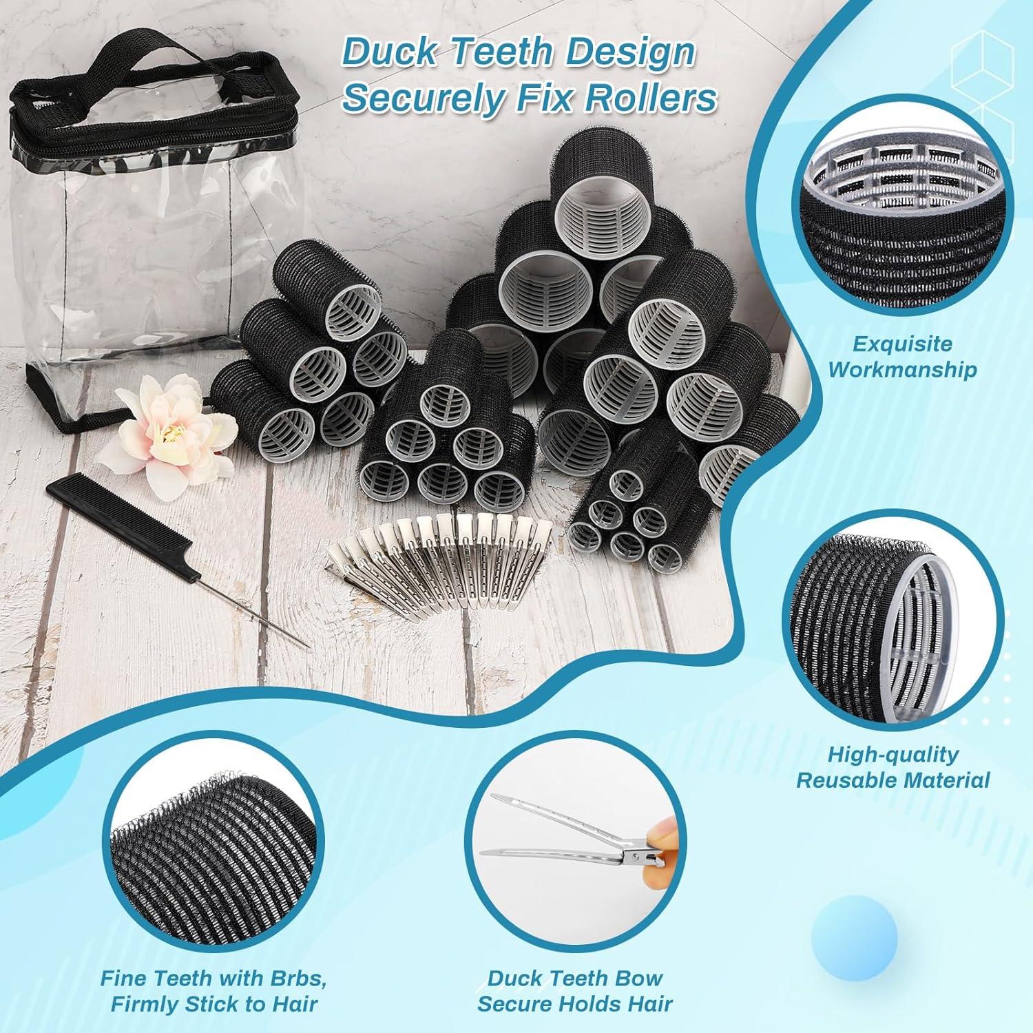 Juego de Rulos para Cabello Audab 56 Piezas con Clips y Bolsa