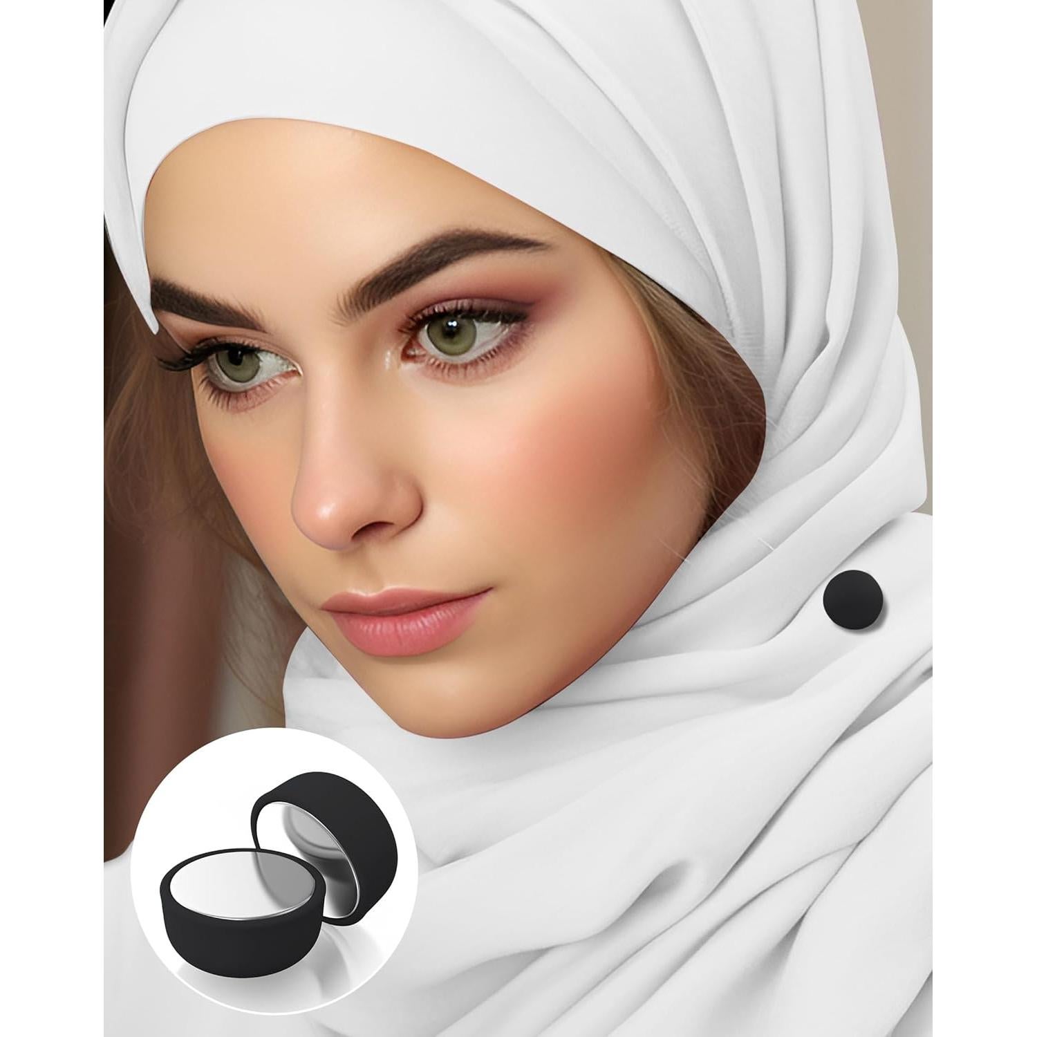 12 Imán para Hijab MKCYD Sin Pinchos, Fuerte y Seguro