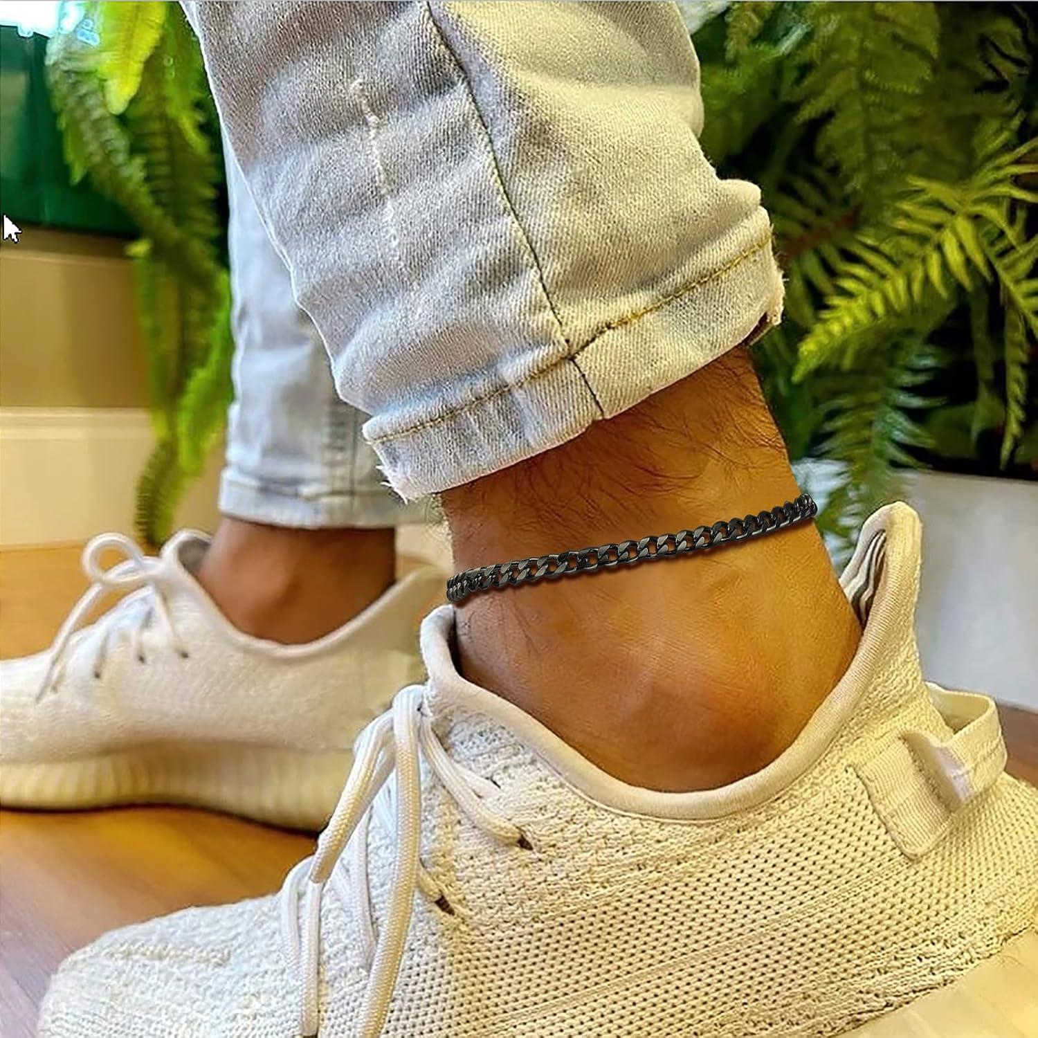 Pulsera de tobillo hipoalergénica Prosteel de acero inoxidable 22-27 cm