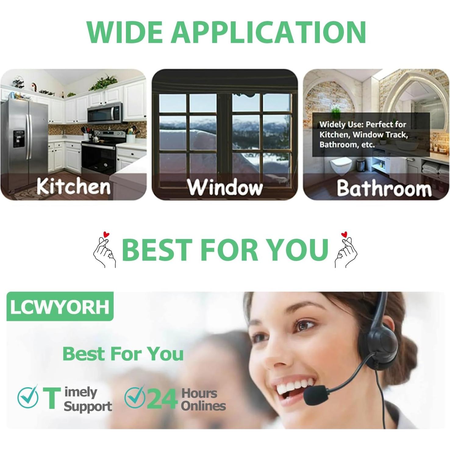 Cepillo de Limpieza de Ranuras LCWYORH - 3 Unidades, Cerdas Duras