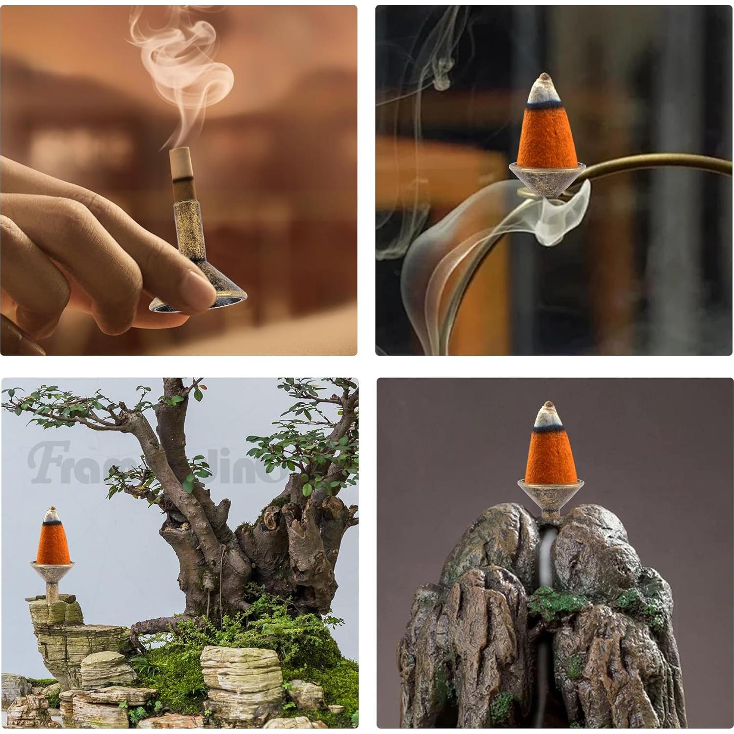 Soportes de Incienso Retro Framendino - 6 Piezas de Metal