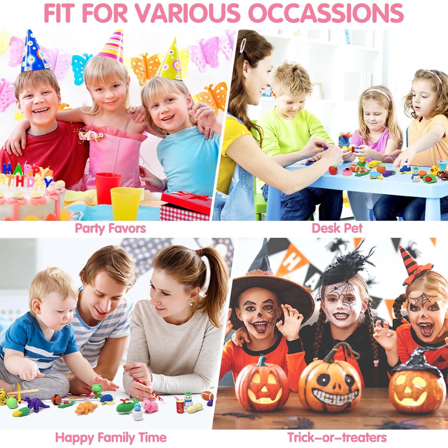 Paquete de 50 Gomas de Borrar UMIKU en Forma de Animales