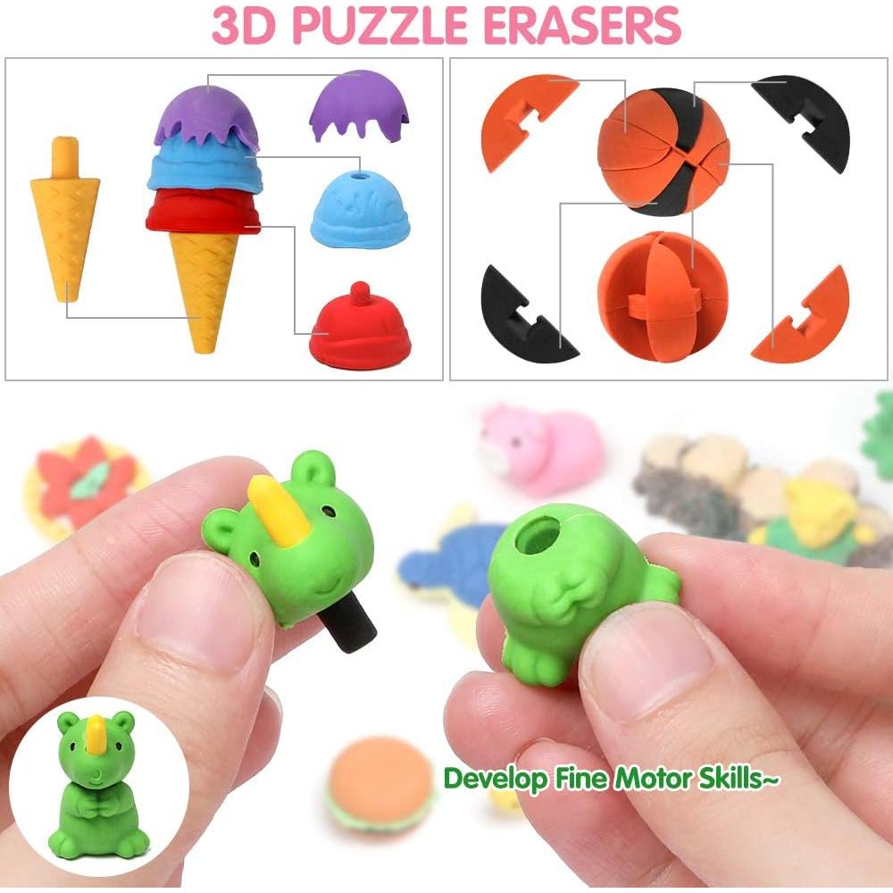 Paquete de 50 Gomas de Borrar UMIKU en Forma de Animales