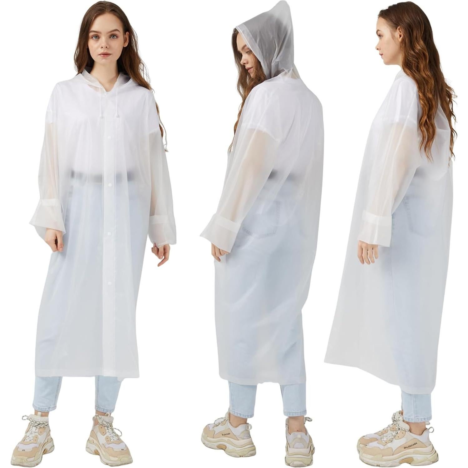 Ponchos de Lluvia Reutilizables UPSEN para Adultos - 2 Paquetes