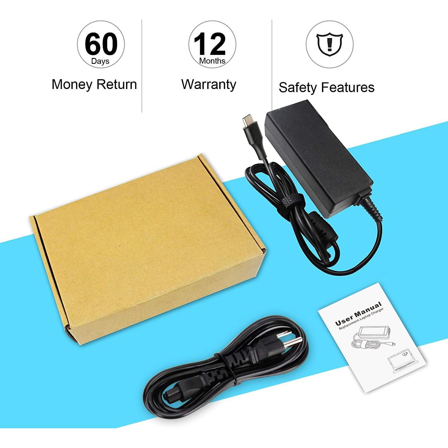 Cargador USB C 65W DMKAOLLK para Lenovo Yoga y ThinkPad