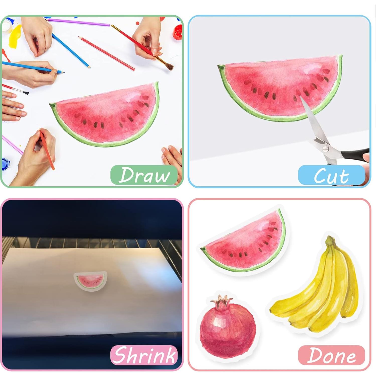 Benvo 10 Hojas de Plástico Termocontraíble A5 para Manualidades