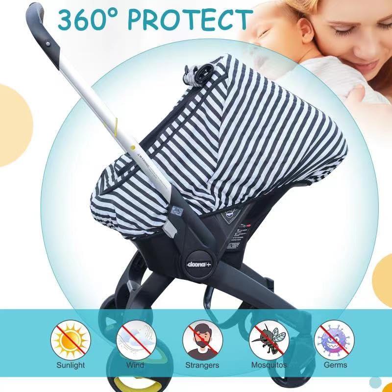 Funda de Asiento de Coche para Bebés - Protección Solar y Viento