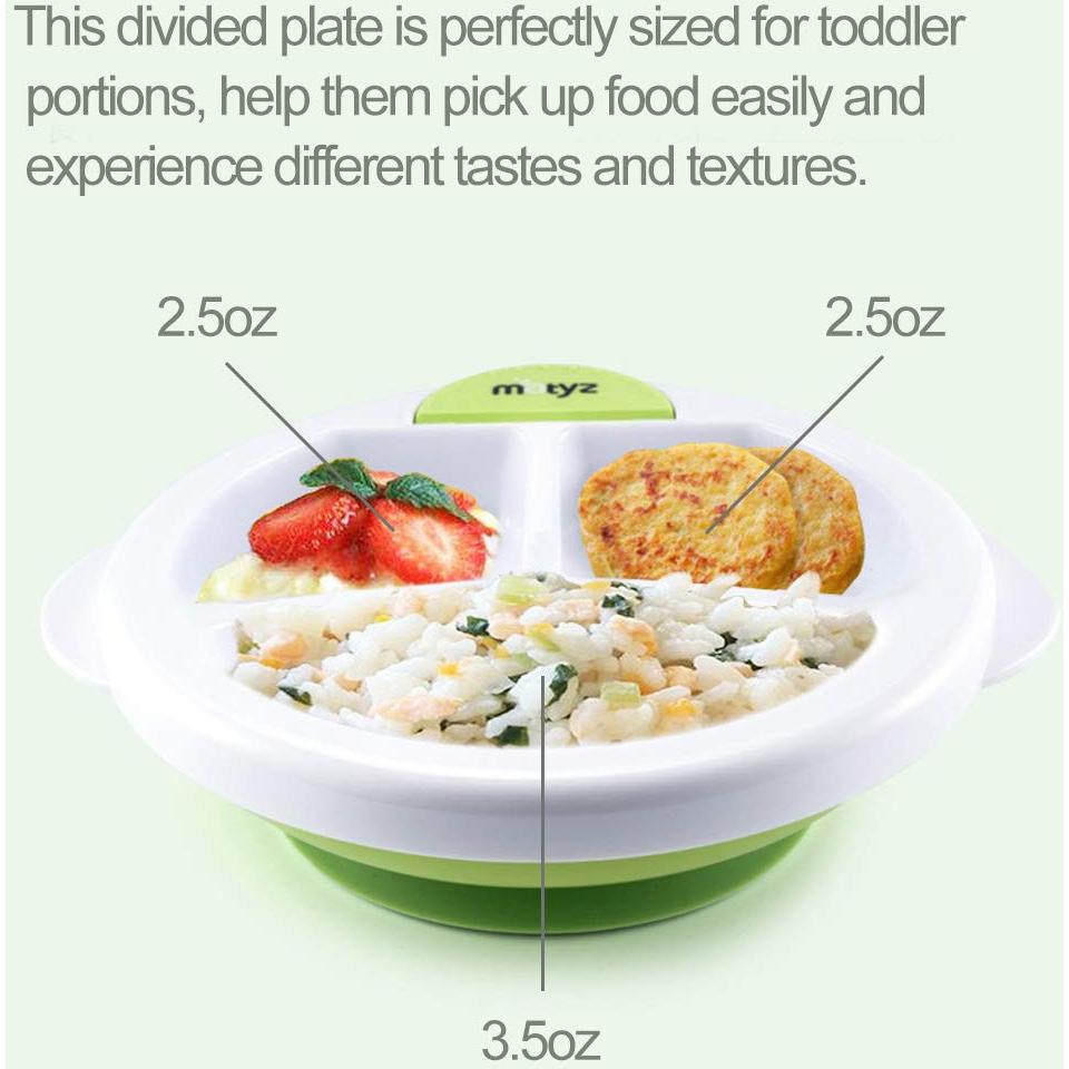 Plato Térmico para Bebés Matyz con Succión y Drenaje Verde