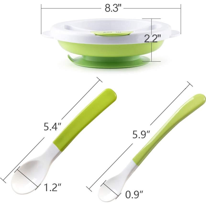 Plato Térmico para Bebés Matyz con Succión y Drenaje Verde