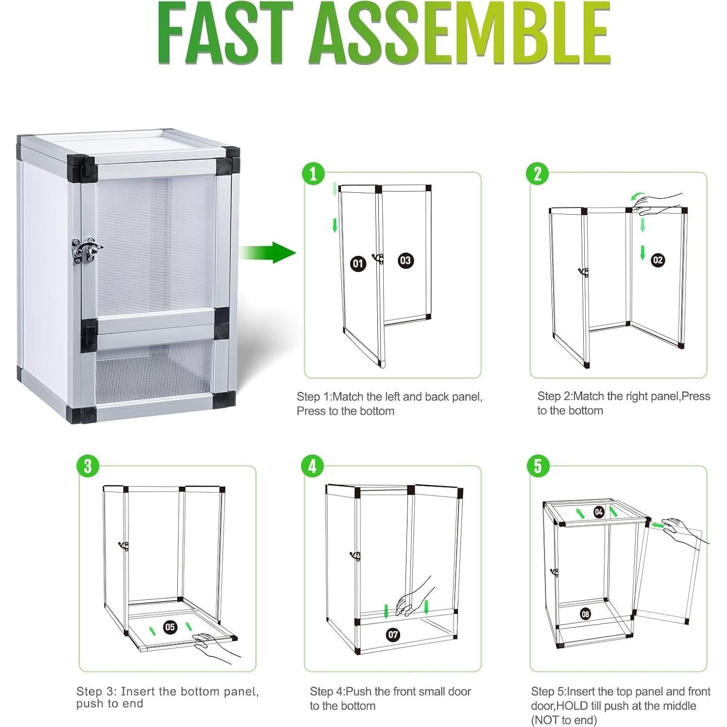 Jaula Vertical para Reptiles ToxiRium 20.32x20.32x30.48cm