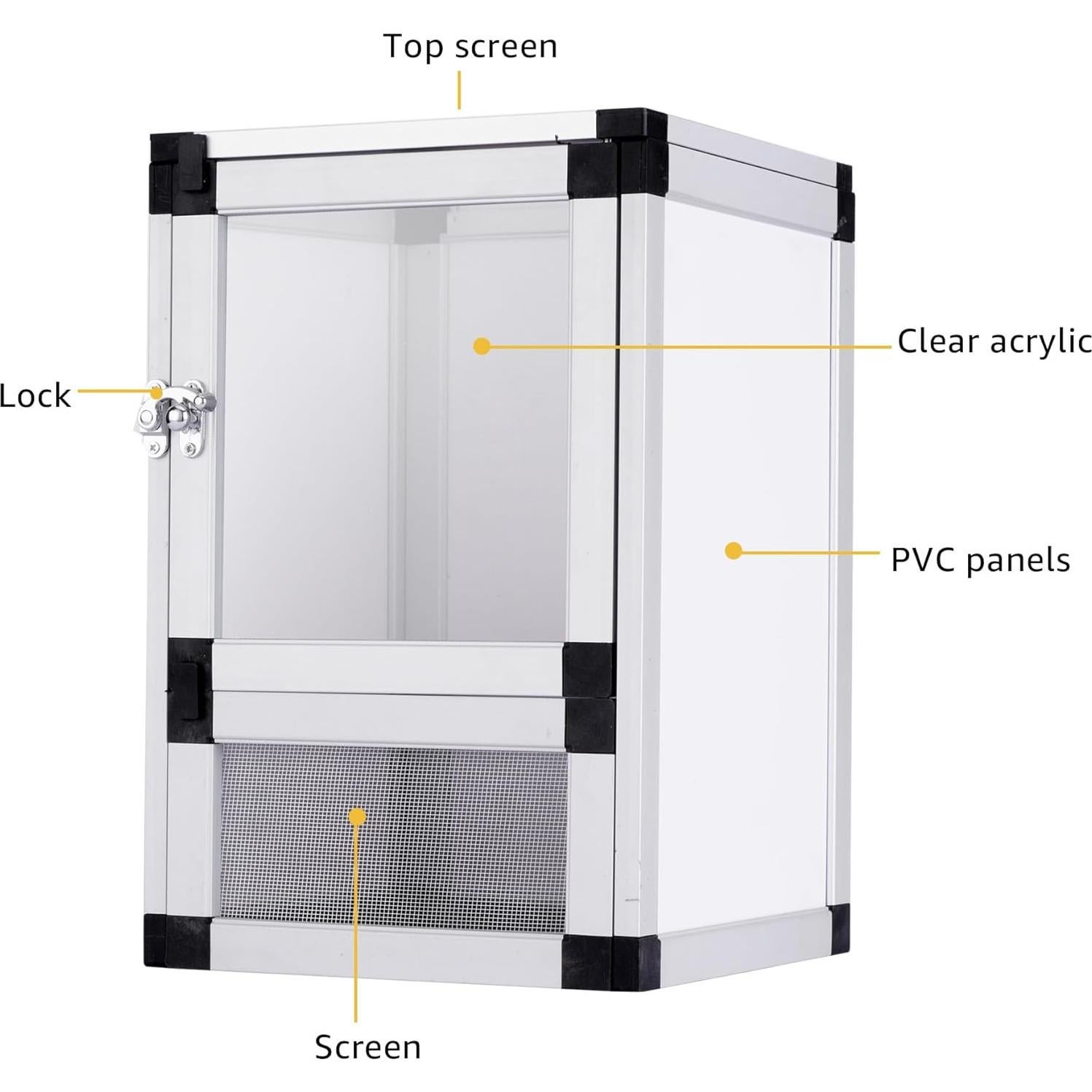 Jaula de Reptiles ToxiRium 20x20x30 cm Ventilada