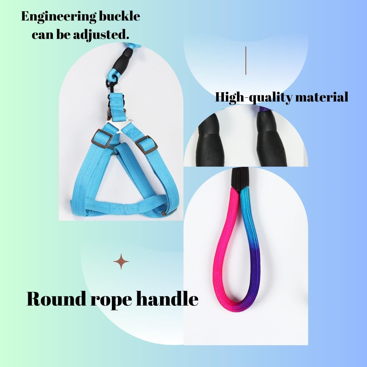 Juego de 2 Arnés y Correa Ajustable para Cerdo Mini TTMIMIK