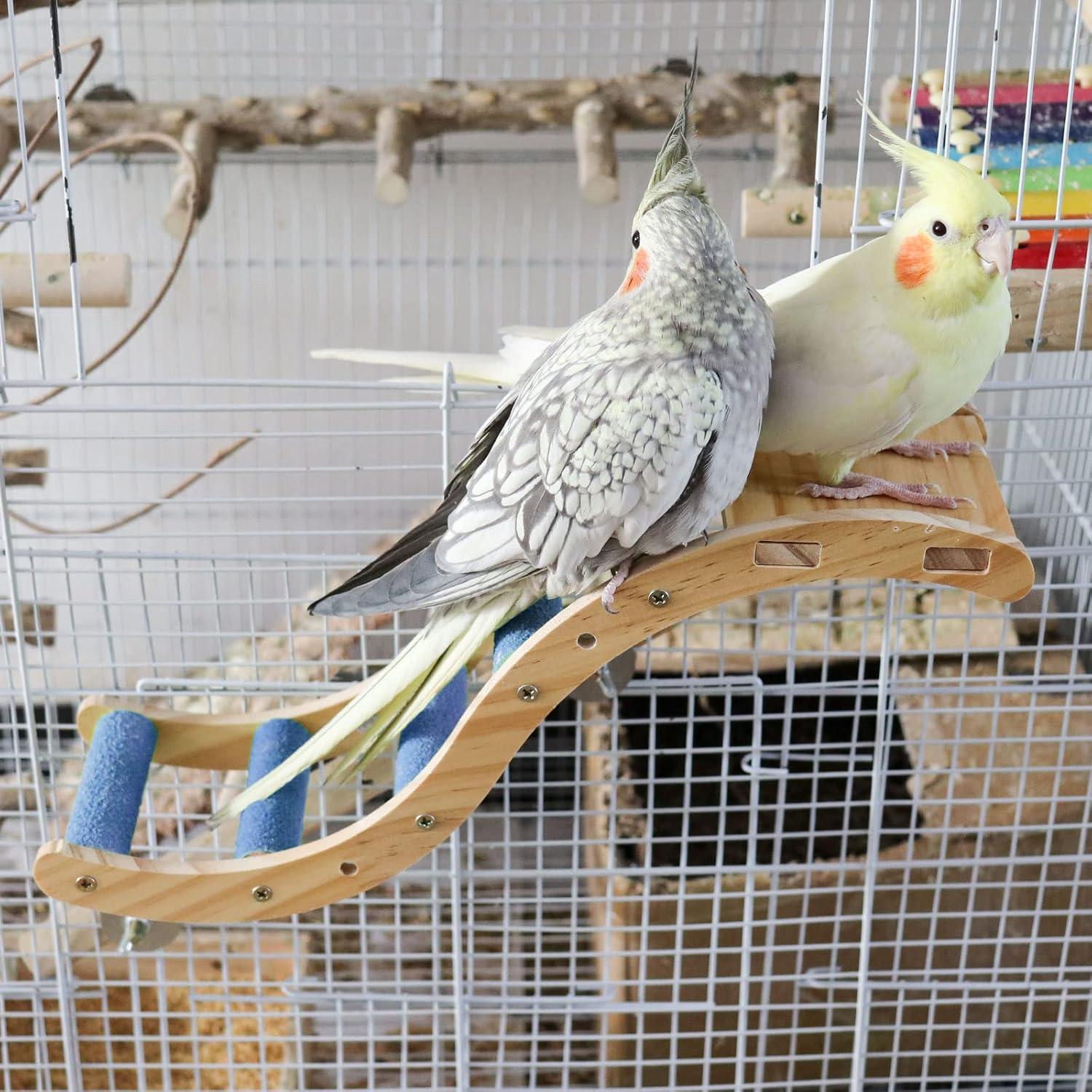 Puente de Escalera para Aves Dnoifne 33x20cm Multiusos