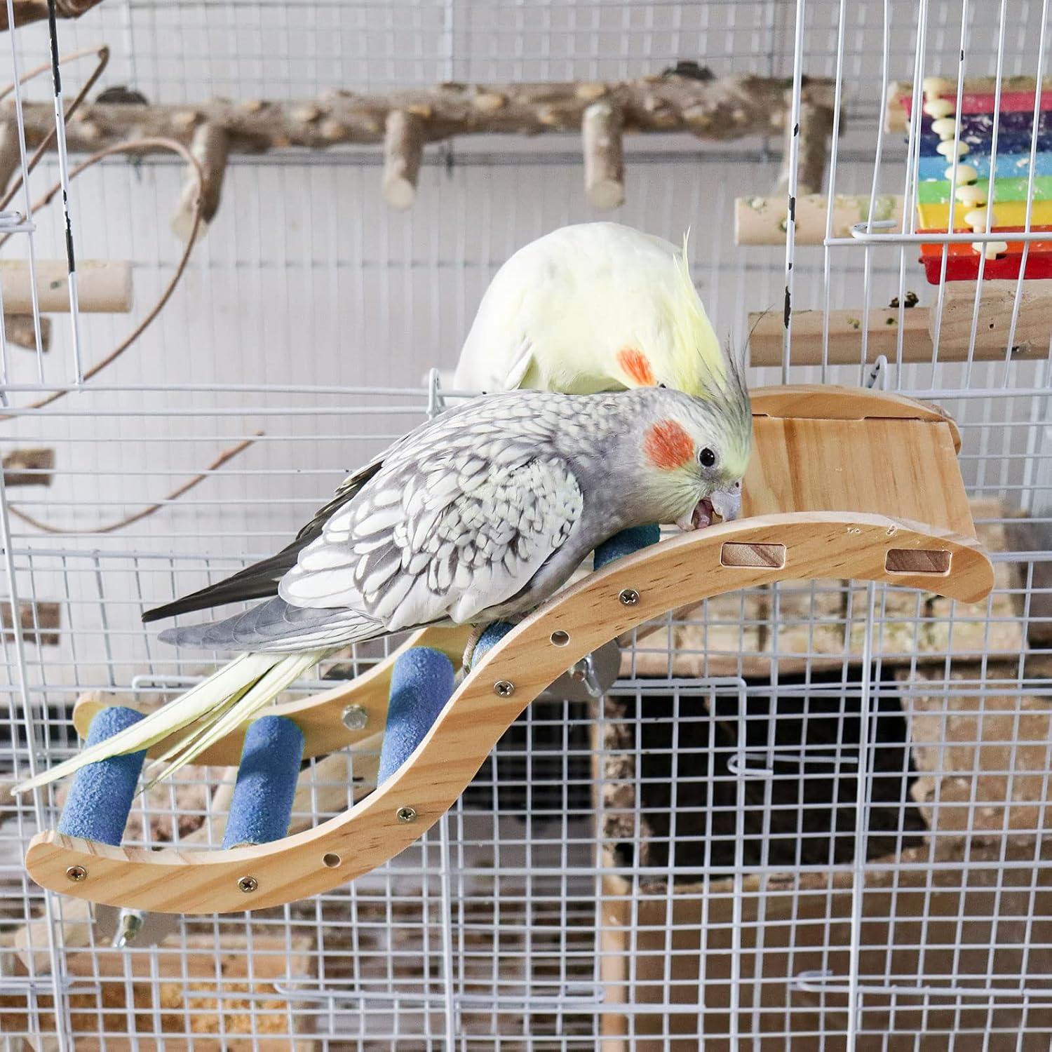 Puente de Escalera para Aves Dnoifne 33x20cm Multiusos