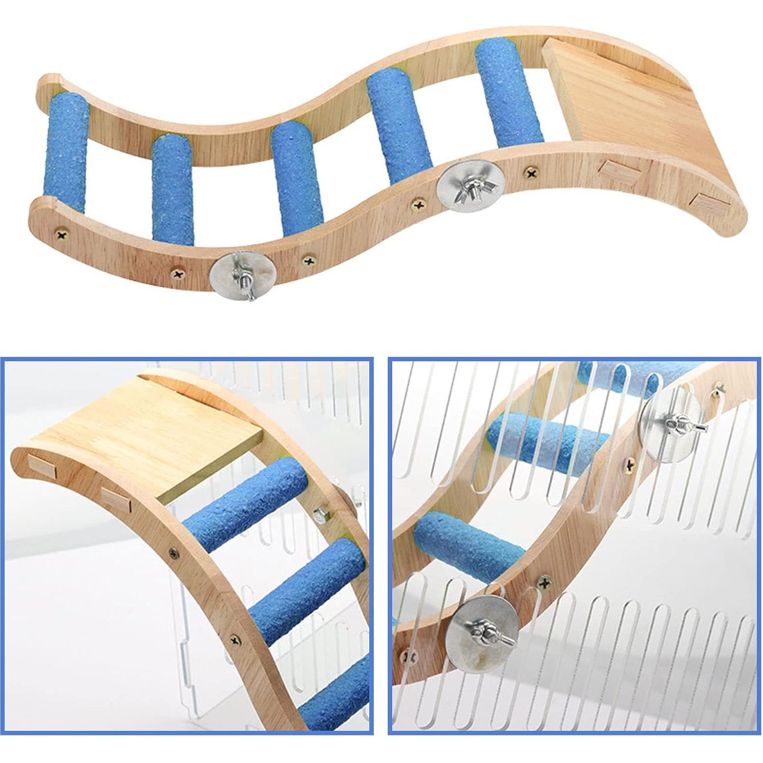 Puente de Escalera para Aves Dnoifne 33x20cm Multiusos