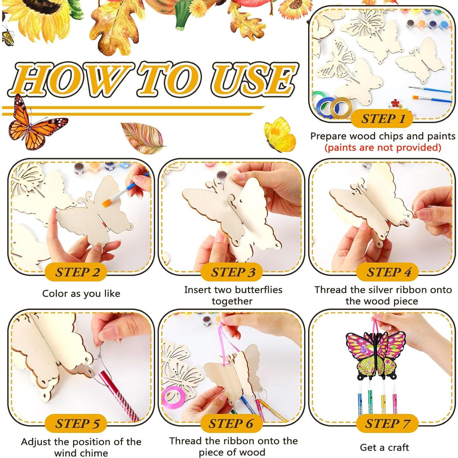 Kit DIY Móvil de Mariposa GlikCeil - 128 Piezas para Decoración