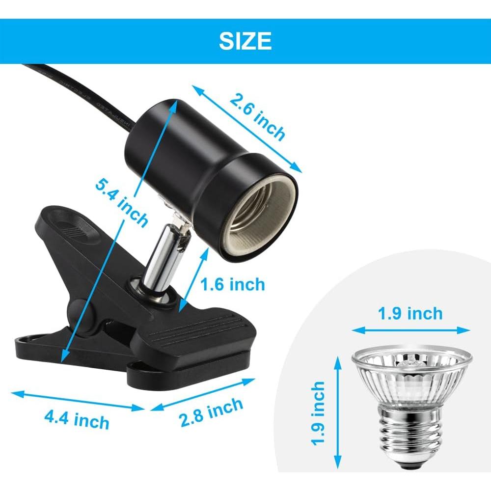 Lámpara de Calor para Reptiles DaToo 50W UVA UVB Ajustable