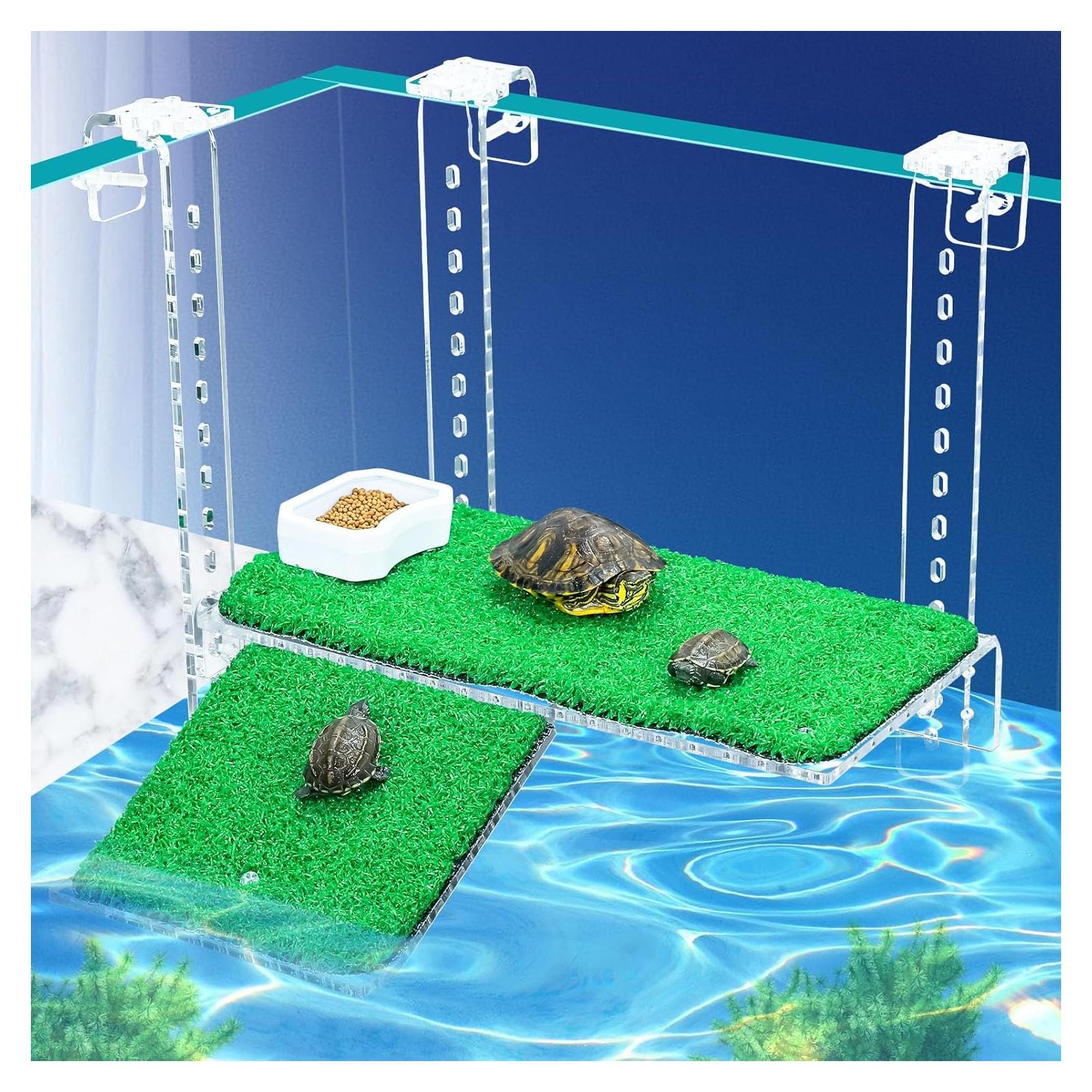 Plataforma de Sol para Tortugas Binano 11" Césped Artificial