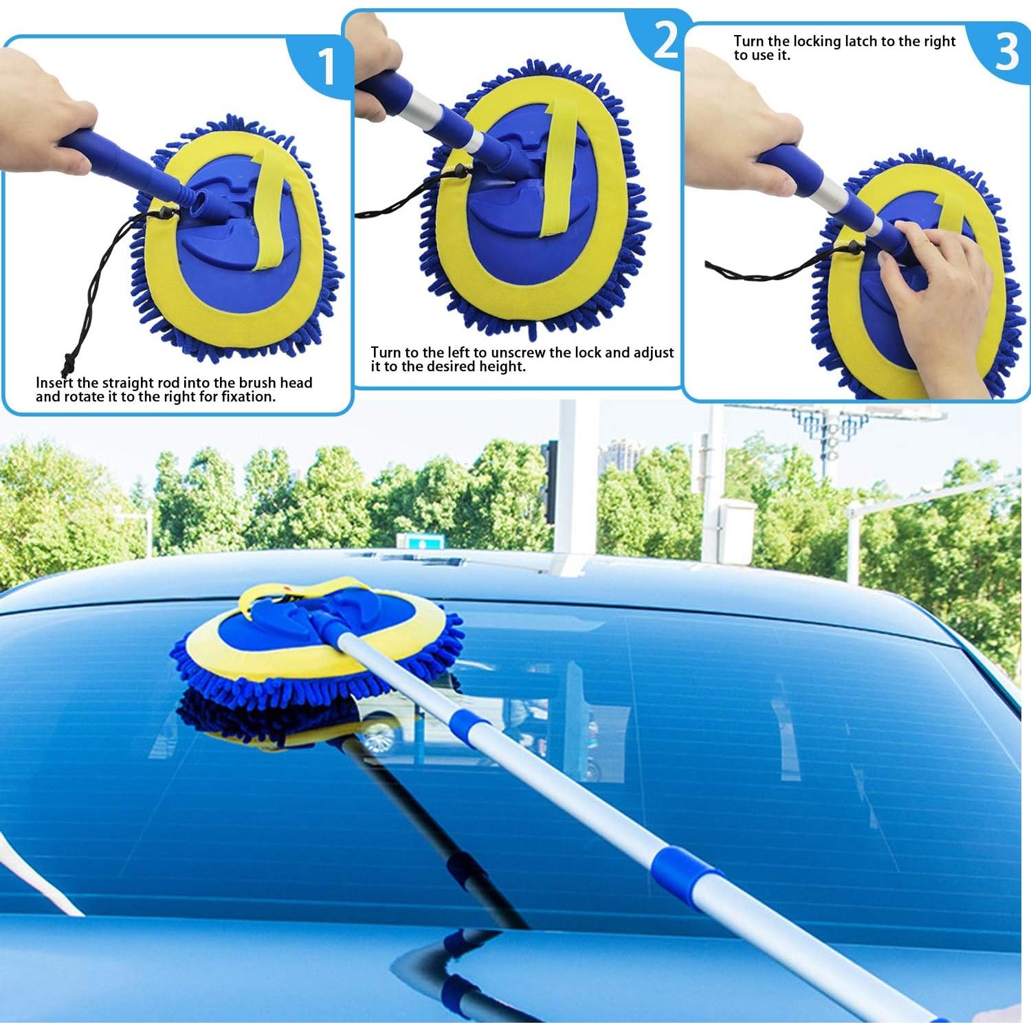 Mopa de Lavado de Auto LeeLoon 2 en 1 con Mango 114.3 cm