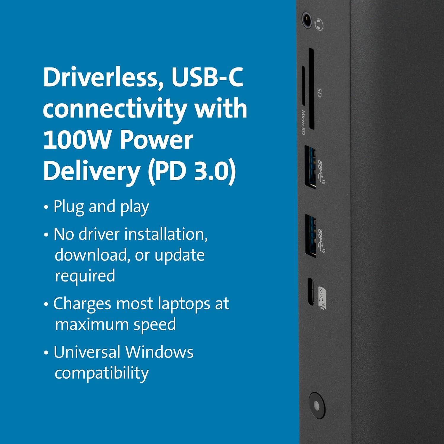 Dock USB-C Triple Pantalla Kensington 4K 100W para Laptops