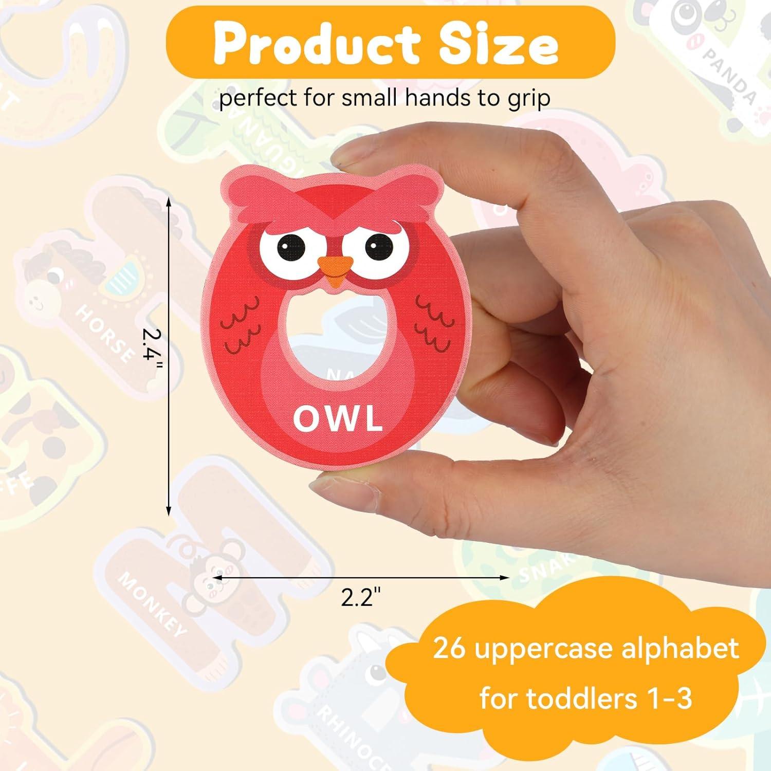 Letras Magnéticas MOWPOG 26 Piezas Alfabeto Animal Educativo