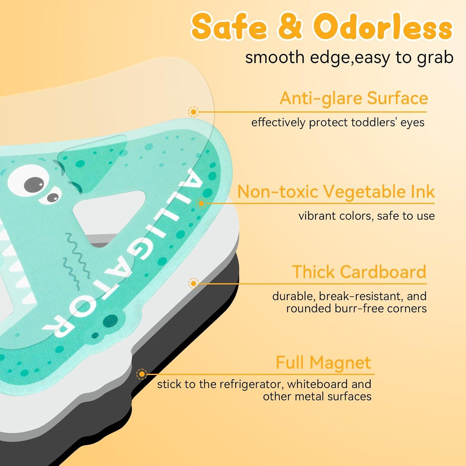 Letras Magnéticas MOWPOG 26 Piezas Alfabeto Animal Educativo