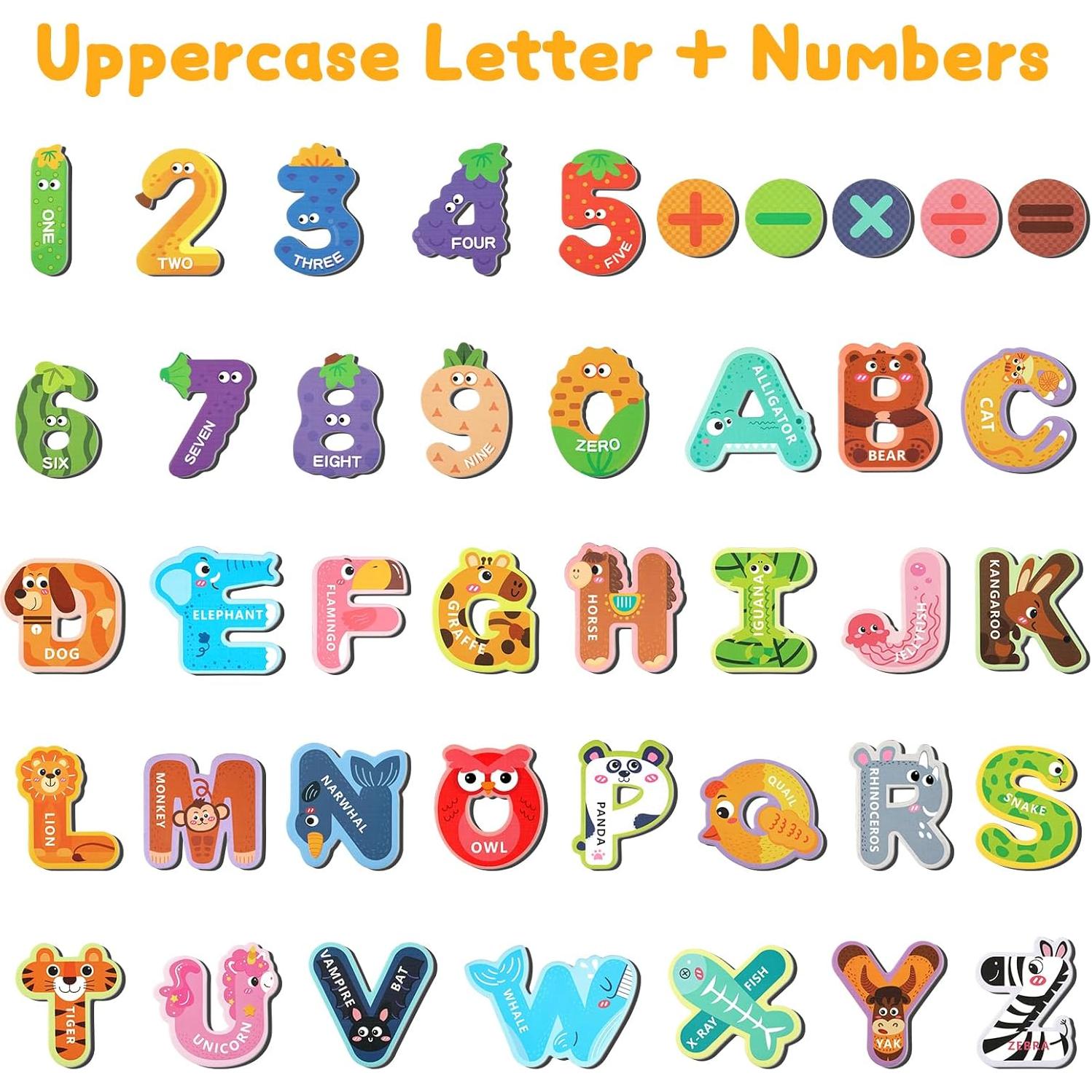 Letras Magnéticas MOWPOG 26 Piezas Alfabeto Animal Educativo