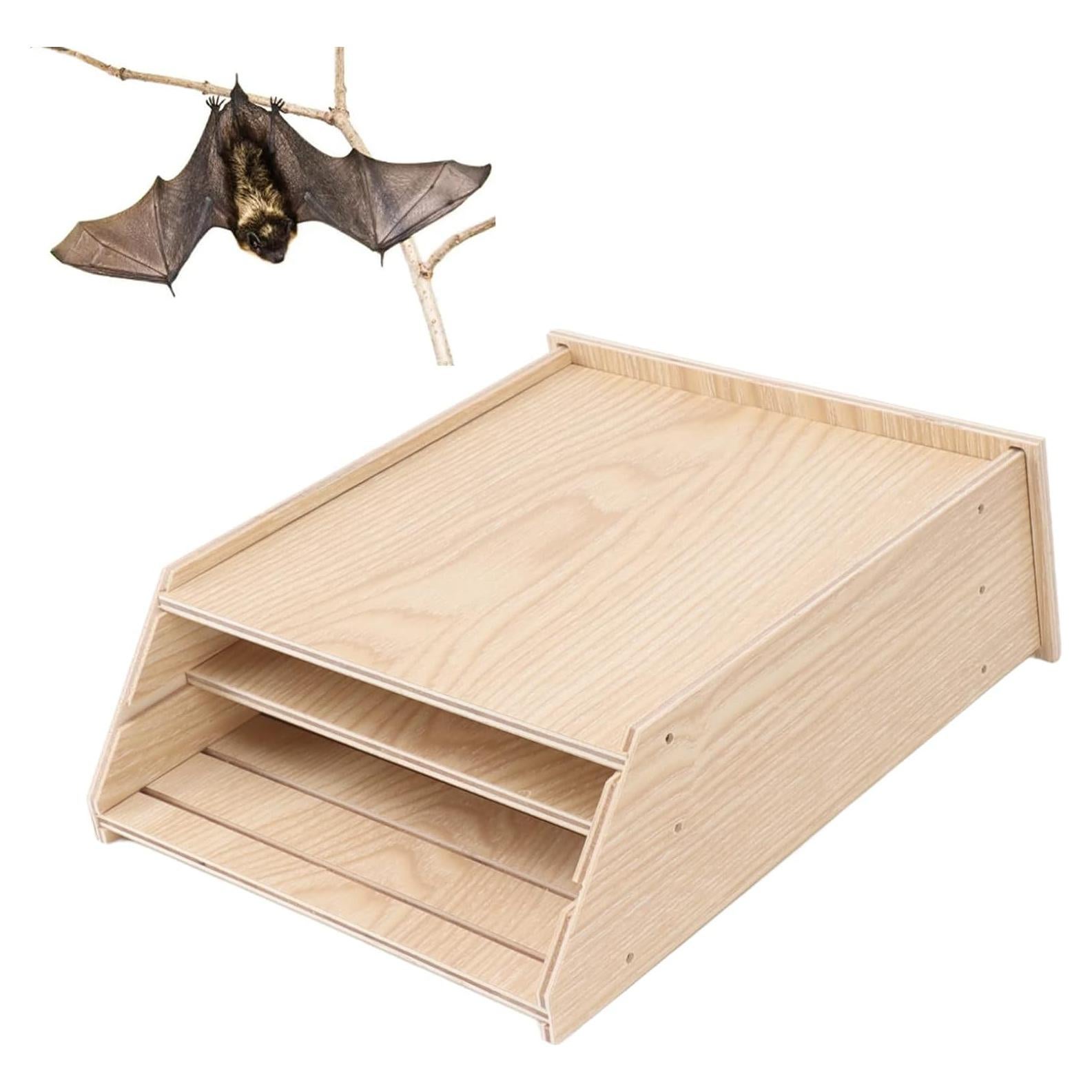 Casa de Murciélagos Luqeeg de Madera Resistente a la Intemperie