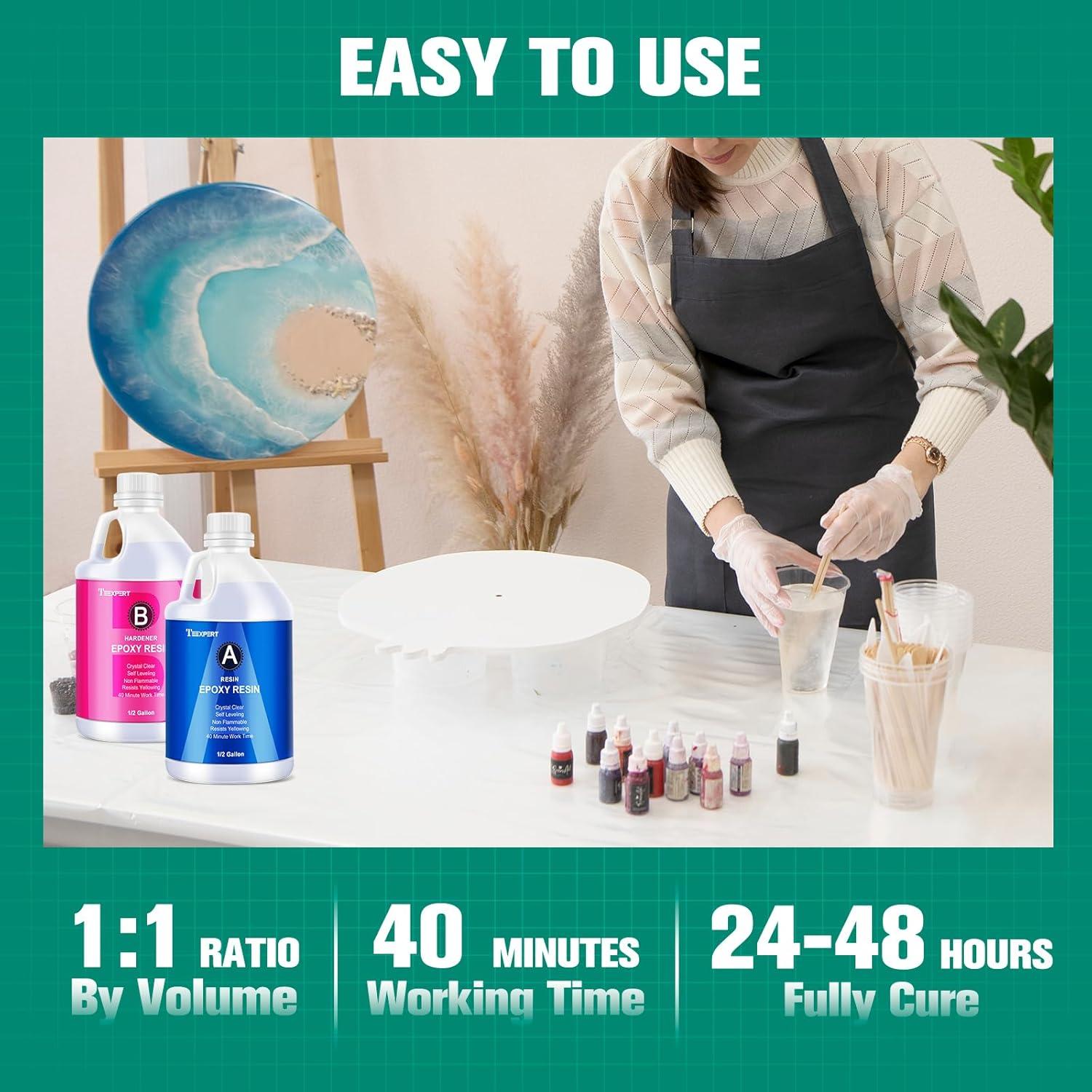 Resina Epóxica Cristalina Teexpert 1 Galón Kit No Tóxica